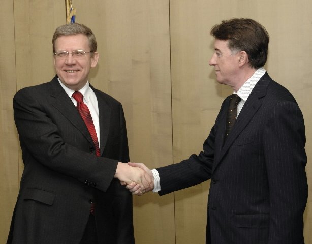 Aleksej Kudrin e Peter Mandelson nel 2008