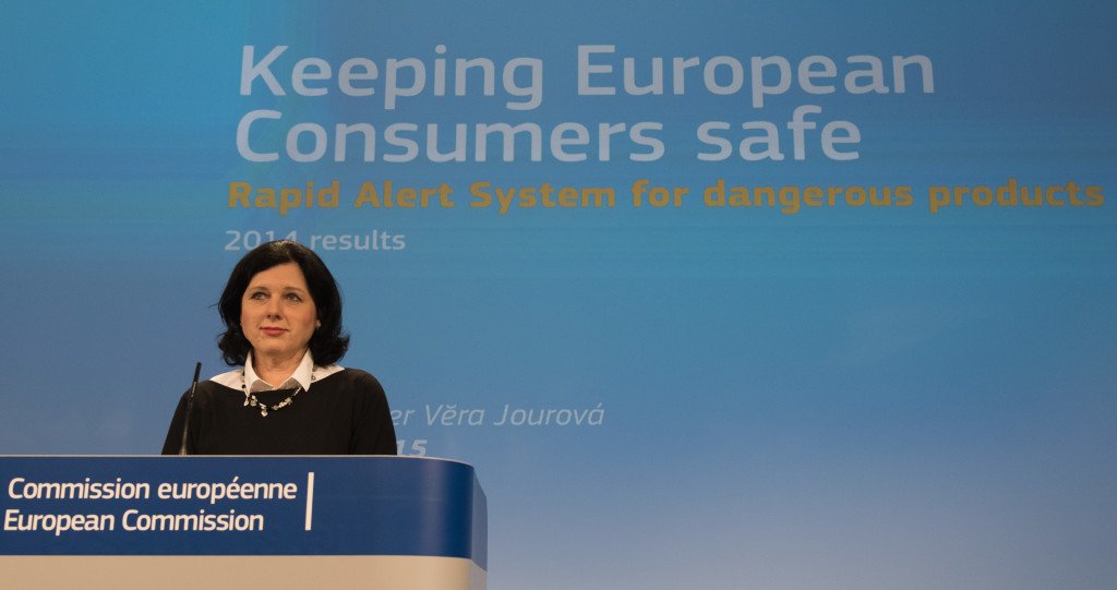 Press conference by Vera Jourova following the publication of the 2014 annual report on the RAPEX system