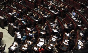 A view of the 7th plenary session of the Parlamentary assembly of the Union for the mediterranean at Italian Chambers of Deputies at Palazzo Montecitorio on March 4, 2011in Rome.