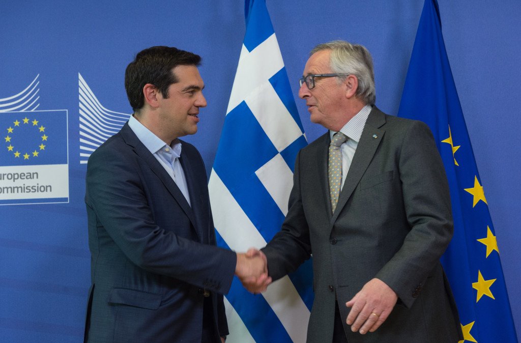 Alexis Tsipras , Greek Prime Minister was received by Jean-Claude Juncker, President of the EC