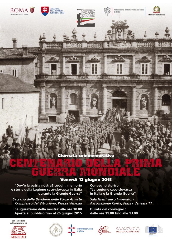 A Roma si celebra con cechi e slovacchi il centenario della Prima Guerra Mondiale
