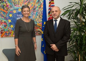La commissaria Margrethe Vestager