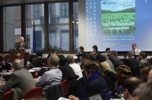John Dalli, Member of the EC in charge of Health and Consumer Policy gives the opening speech at the debate on GMO risk assessment and management.
