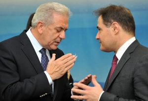 Fabrice Leggeri con Dimitris Avramopoulos