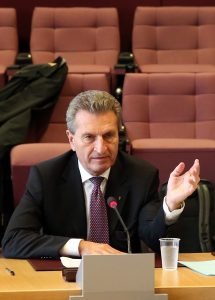 Gunther Oettinger receives journalists from Germany