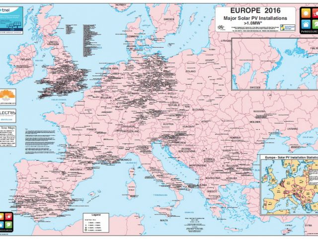 Energia: nel 2016 solare a +50% nel mondo, -20% in Europa