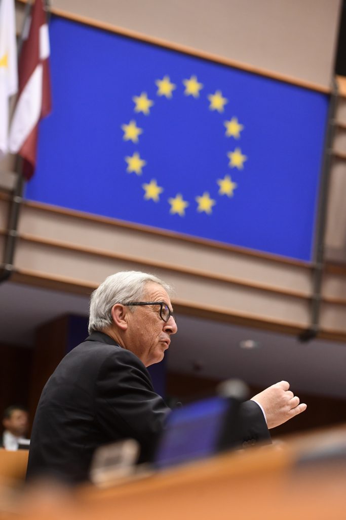 Jean-Claude Juncker, President of the EC, presents the White Paper on the Future of Europe at the European Parliament.