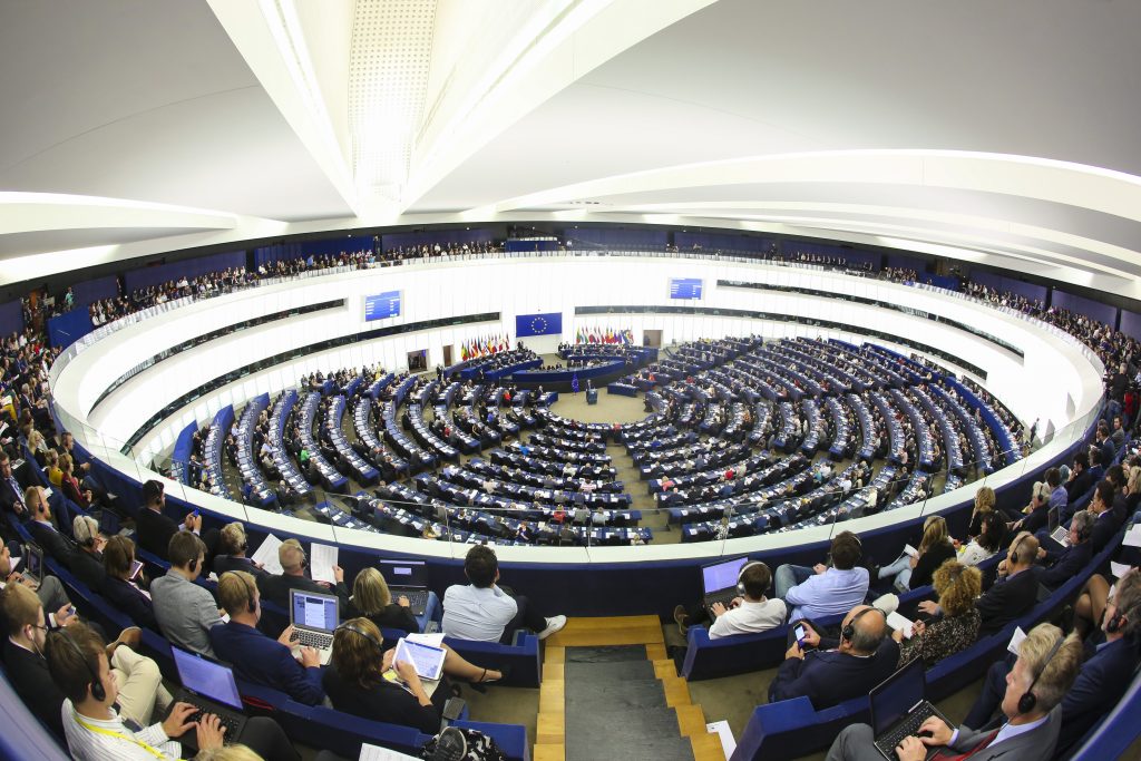 General view from the Plenary Chambers Tribune
