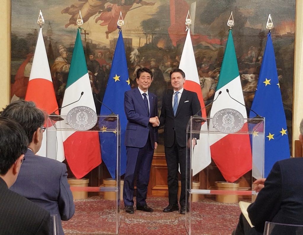 Shinzō Abe Giuseppe Conte