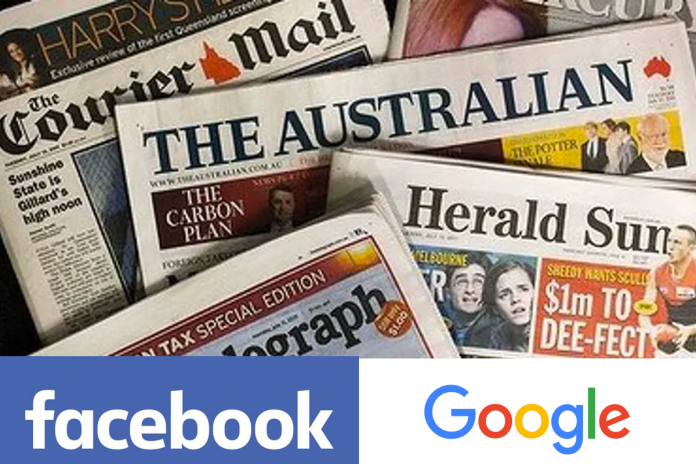 Australia google Facebook
