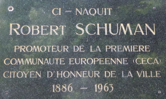 Robert Schuman targa commemorativa