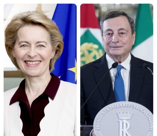 Von der Leyen – Draghi, l’unione fa la forza. I 2 leader si fanno sentire von der Leyen
