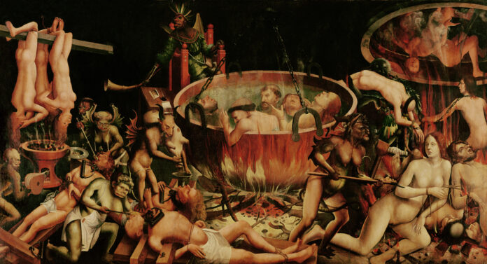 Hell (oil on panel) Inferno