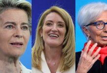 Sempre più donne ai vertici Ue, con Metsola 3 a 1 Donne