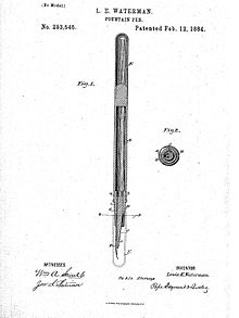 Penna stilografica inventata da Lewis Watermann