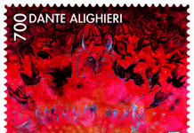 Filatelia, in mostra l’opera riportata sul francobollo “infernale” per Dante700 Filatelia