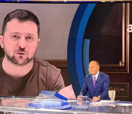 Volodymyr Zelensky da Bruno Vespa Zelensky