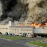 In fiamme la discarica di rifiuti indifferenziati a Malagrotta Malagrotta
