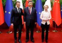 Ue-Cina, trilaterale von der Leyen, Macron, Xi Jinping Ue-Cina