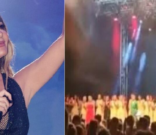 Despina Vandi: un insulto cantare sullo sfondo del poster di Atatürk Vandi