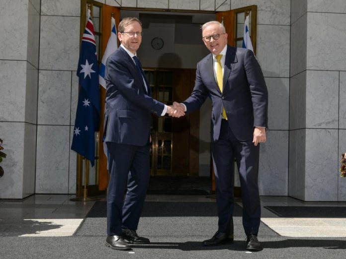 Gov.il Herzog Australia proteste Albanese