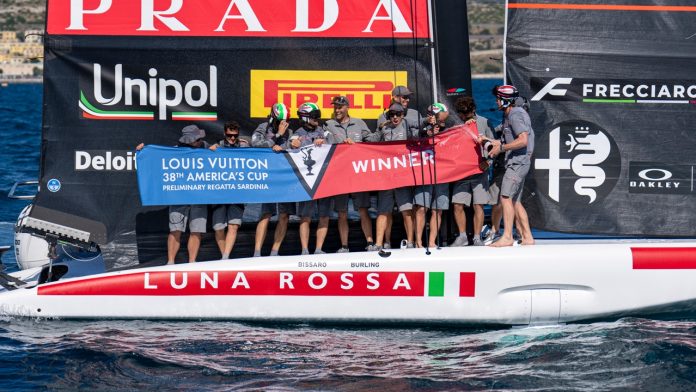 https://www.americascup.com/news/4136_PETER-BURLING-RUGGERO-TITA-TURN-ON-THE-STYLE-AS-LUNA-ROSSA-WINS-IN-SARDINIA-IN-SENSATIONAL-FASHION Luna Rossa
