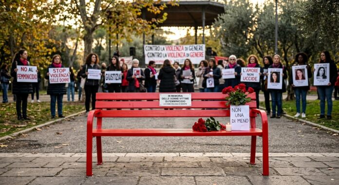FEMMINICIDIO PANCHINA ROSSA ARTICOLO BRUNA Violenza di genere
